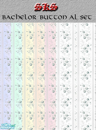 Sims 2 — Bachelor Button Blossoms - AL by 71robert13 — Soft Blue bachelor buttons with assorted color backgrounds.