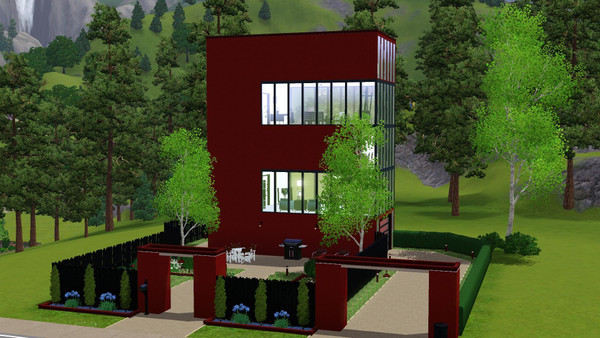 Sims 3 — Big E by Flexina — The home for the rich couple or single, there is a kitchen, dining, livingroom and office.