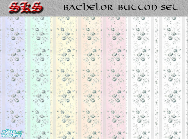 Sims 2 — Bachelor Button Blossoms by 71robert13 — Soft Blue bachelor buttons with assorted color backgrounds. All are 4