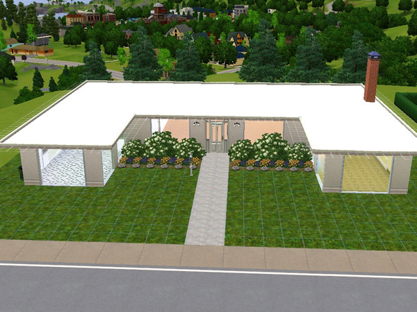 Sims 3 — Simple contemporary home by SweetTrinity — 1 bed, 1 bath home. Simple layout. Furnished price 83347 unfurnished