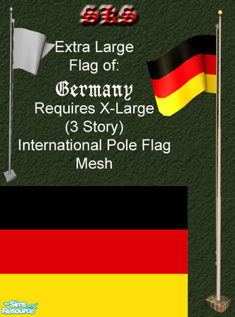 Sims 2 — Extra Large Flag - Germany by 71robert13 — Extra large Flag of Germany for the 3 story flag pole for your