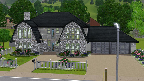 Sims 3 — Barley - 4br, 3ba by Flexina — A grand house with kitchen, dining, tvroom and livingroom on the first floor.