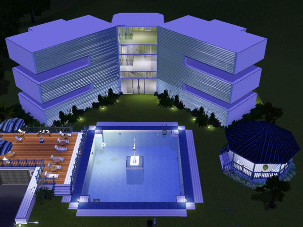 Sims 3 — Double E by Keanu501 — Double E This house came about by way of a TSR challenge, to build a house in the shape