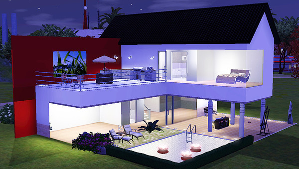 Sims 3 — The Nova Lima by shinseina — The Nova Lima is a contemporary modern home ideal for young executives and your