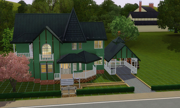 Sims 3 — Green Victorian by gdoodle — 4 bedrooms, 2 Bathrooms