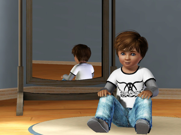 Sims 3 — Toddler Aerosmith Tee. by Sophiee536 — REQUESTED by dsrhrny. :) Aerosmith Logo Tee For Toddlers, Both Female