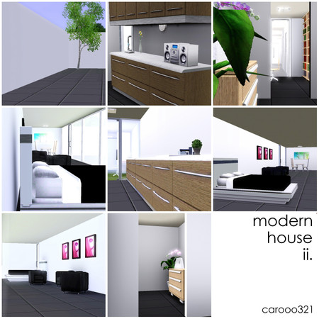 Sims 3 — Modern House II by Carooo321 — My second white Modern House for a couple or a small family in a loft style.