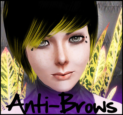 Sims 3 — Double Anti-Brows by IceCreamQueen — Anti-Brows are great for when you want piercings that aren't extremely