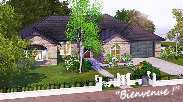 Sims 3 — Bienvenue ! by Tiro22222 — A house in European style with 3 bedroom, 3 bath and 1 garage. Hope you'll like it !