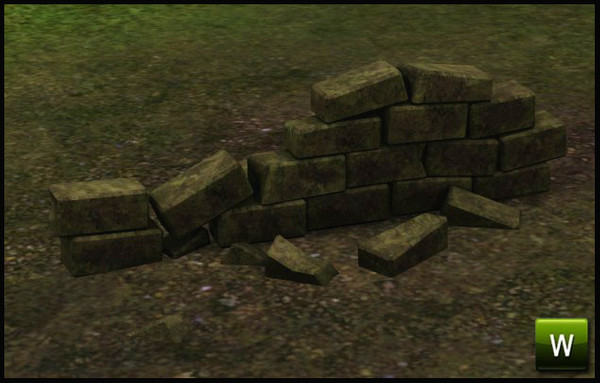 Sims 3 — Destroyed Brick Wall 2 by sim_man123 — Destroyed Brick Wall 2, made by sim_man123 from TSR. TSRAA