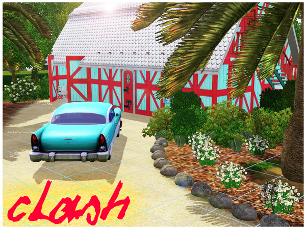Sims 3 — Clash - Barn Conversion by IceCreamQueen — This barn was converted, by a hippy obviously. All rooms are on the