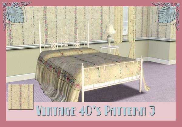 Sims 3 — Vintage 40's Pattern 3 by ziggy28 — Vintage 40's pattern 3. Suitable for walls and fabric.