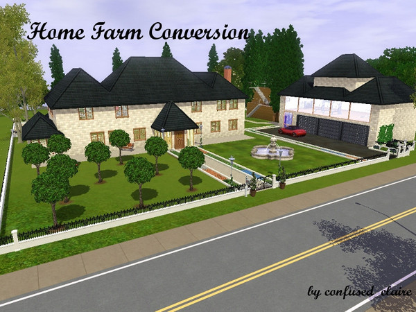 Sims 3 — Home Farm Conversion by confused_claire — This delightful home has been given the modern touch from its previous