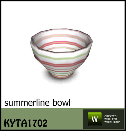 Sims 3 — Summerline bowl  by Kyta1702 — Mesh by Kyta1702 @ TSR