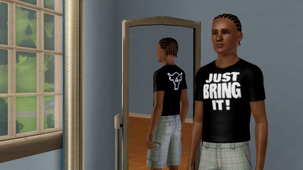 Sims 3 — The Rock Tee by WWEmichael2010 — Look like Dwayne Johnson with this aWWEsome tee. Suitable for M &amp; F, YA