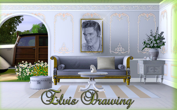 Sims 3 — Elvis Drawing by TSR Archive — Pralinesims /Wayne Lawrence