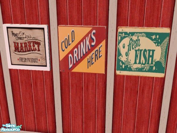 Sims 2 Target. Sign The Sims Resource | Market Sign Set