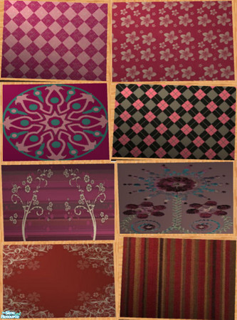 Sims 2 — Lots O' Rugs Set2 by jenny_dunagan — This is my Lots O' Rugs Set 2, they match my Lots O' Bedding Set 2. You