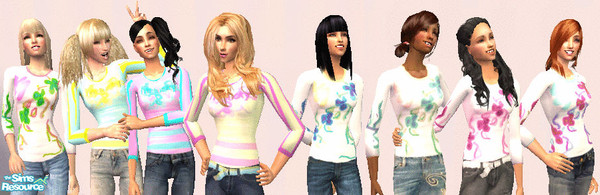 Sims 2 — Cute top by 12sandra11 — Barbie inspired long top. Enjoy!