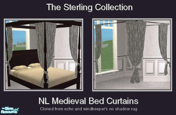 Sims 2 — Sterling Collection - Bed Curtains by Waverly — Hillcrest Vista. Rejoice at the Sterling Collection's smart