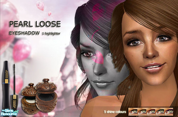 Sims 2 — Pearl Loose Eyeshadow Set by monkey6758 — 5 colours