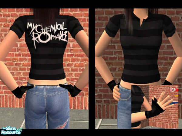 Sims 2 — Polo T-shirt/ My Chemical Romance by Blackparade — 