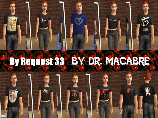 Sims 2 — By Request 33..... by Dr. Macabre — Relvledy askd me a bit ago for shirts for Staind, Nickelback, Hinder and