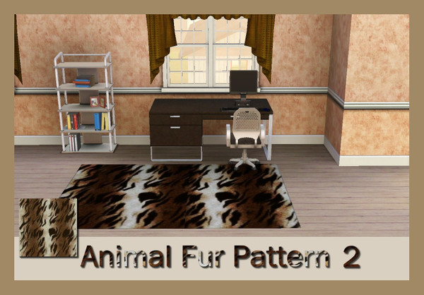 Sims 3 — Animal Fur Pattern 2 by ziggy28 — Animal fur pattern 2. Suitable for rugs, fabrics and walls.