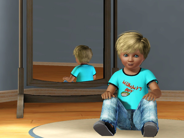Sims 3 — Mommy's Boy Tee. by Sophiee536 — Tee For Toddler Boy's Stating Mommy's Boy. Third Creation, I Feel So Honoured