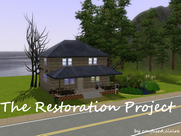 Sims 3 — The Restoration Project by confused_claire — This once gorgeous cottage stood proud at the side of the towns