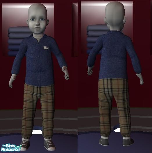 The Sims Resource Toddler Burberry Outfit For Boyandgirl