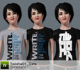 Sims 3 — Twloha T-Shirts 01 // (Young) Adult Female by lunardice — a group of twloha shirts for adult females. I hope