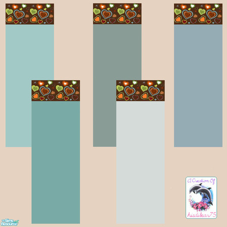 Sims 2 — Retro Hearts in blues HB75 by hiedibear75 — Groovy wallpapers with a farout price of just $1. Those prices were
