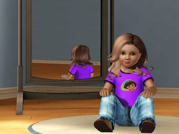 Sims 3 — Dora The Explorer Tee. by Sophiee536 — Dora The Explorer Tee, ONLY For Toddler Girls. Made With My TSR Workshop.