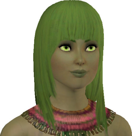 Sims 3 — Hathor Chandler-Green Gal- by alicia7tommy — Hathor Chandler, the green gal, has a Good Sence of Humor. She