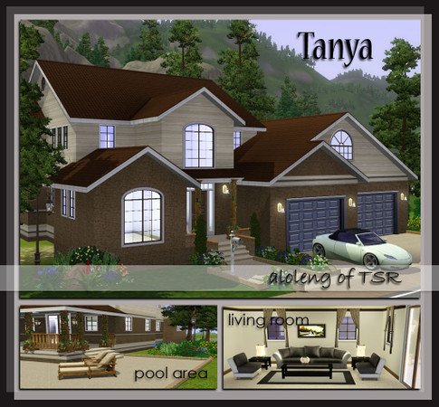Sims 3 — Tanya by aloleng — 4 bedroom, 4 toilet and bath, 3 car garage home. Extra room on the 1st floor, can be used as