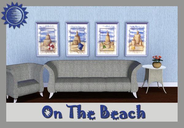 Sims 3 — On The Beach  by ziggy28 — A set of four Sandcastle paintings by the artist Melissa Babcock Saylor. Cloned from