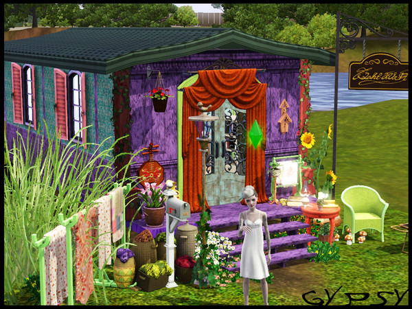 Sims 3 — Travellers *Starter* by IceCreamQueen — This gorgeous Travellers caravan is lush, it is very small, has a