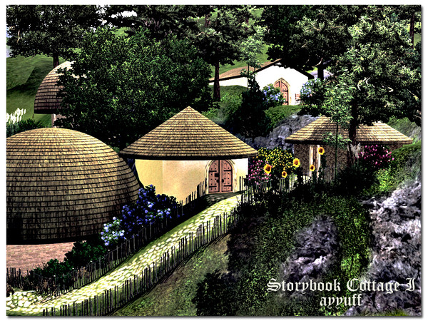 Sims 3 — Storybook Cottage I  by ayyuff — 40x40 partly furnished