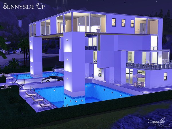 Sims 3 — Sunnyside Up by simmothy — 4 bedroom 5 bath modern home basement gym No CC Enjoy!