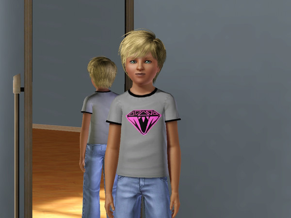 Sims 3 — Child Diamond Tee. by Sophiee536 — Simple Tee For Those Children That Are Not BOTHERED So To Speak Of Dressing