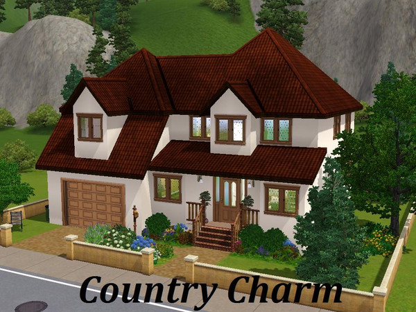 Sims 3 — Country Charm by nevermore77 — A charming country home. Fully furnished and decorated with car included.