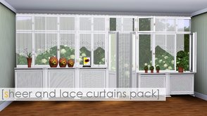 Sims 3 — Sheer and Lace Curtains by madaya74 — This set constains 4 meshes, and 15 variants per mesh. So you'll get 60