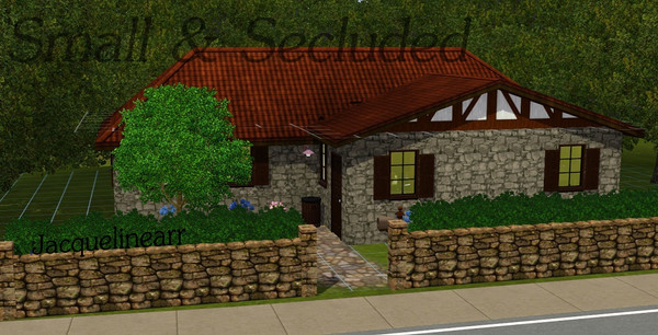 Sims 3 — Small and Secluded by Jacquelinearr — This little haven is surrounded by a grove of oak trees. Inspired by