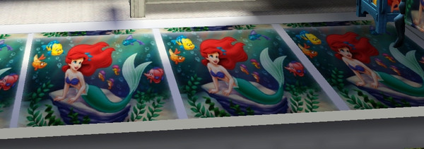 Sims 3 — Ariel Rectangular Rug by MandySA3 — Rectangular rug for Under the Sea/Ariel bedroom set.