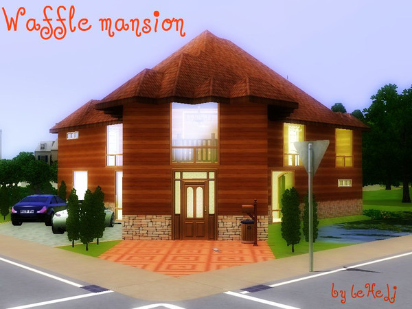 Sims 3 — Waffle mansion by IeHeLi — Made by IeHeLi