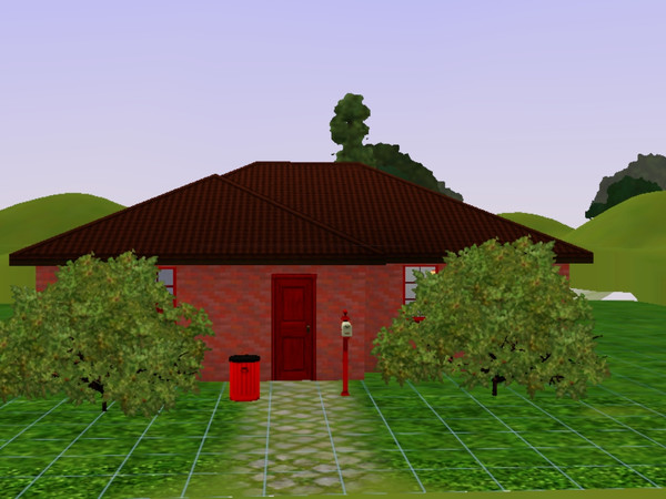 Sims 3 — The Red House by gabyh101 — The Red House comes fully furnished...in red! This house accomodates 3 Sims to their