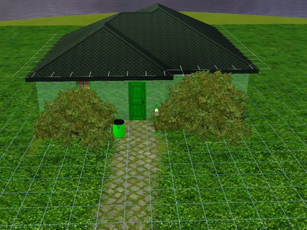 Sims 3 — The Green House by gabyh101 — The GreenHouse comes fully furnished...in green! This house accomodates 3 Sims to