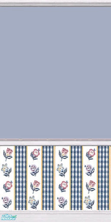 Sims 2 — Country Flowers Wall/Floor -- Wall 4 by Cerulean Talon — Your Sim can enjoy the gentle country life, even in an