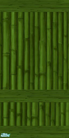 Sims 2 — Medium Green Bamboo with Trims by fruitygirl — Medium Green Bamboo with upper and lower trims. Enjoy!